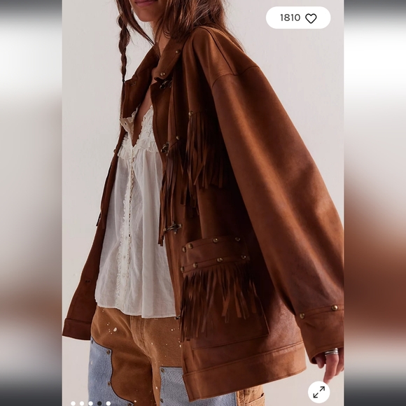 Free People We The Free Knox Vegan Fringe Leather Jacket - Picture 9 of 16